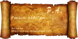Panics Alóma névjegykártya